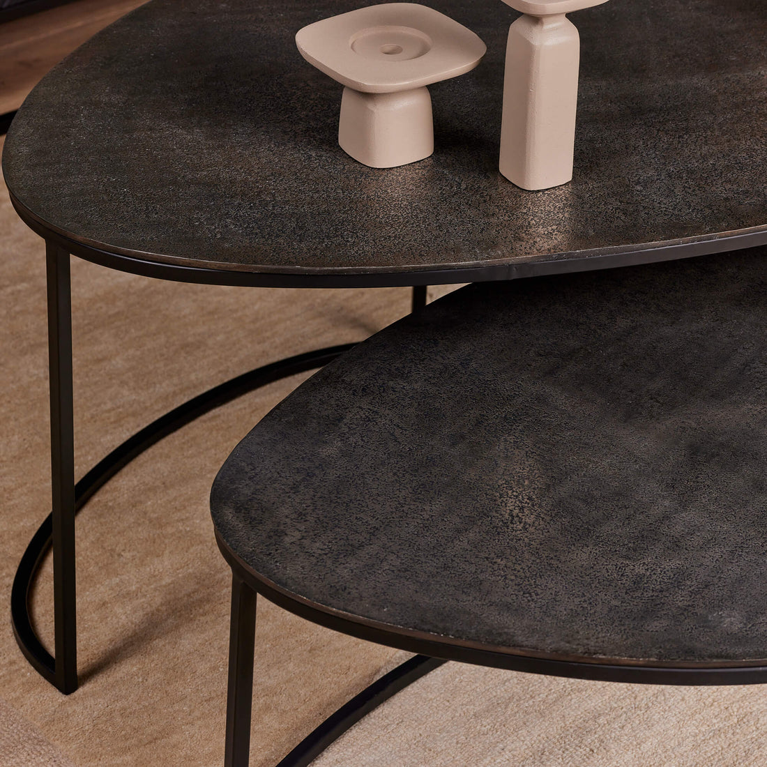 Salontafel Lana | 65 cm | Set van 2 - Industrieelinhuis.nl