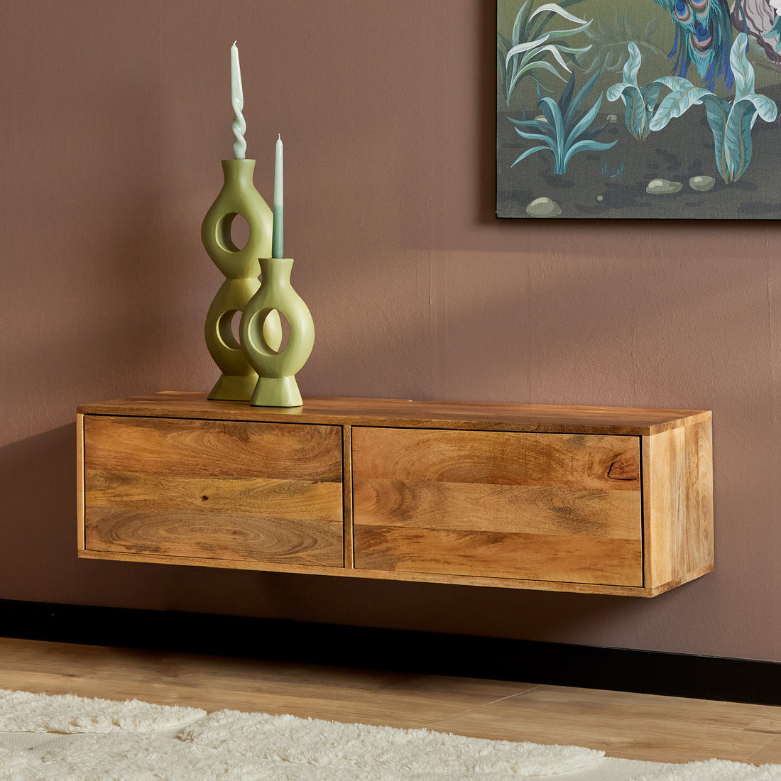 Zwevend tv meubel Vision Naturel | 120 cm - Industrieelinhuis.nl