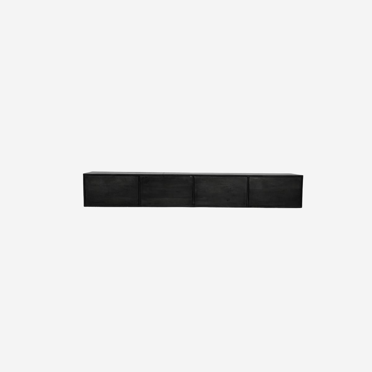 Zwevend tv meubel Vision Black | 240 cm - Industrieelinhuis.nl