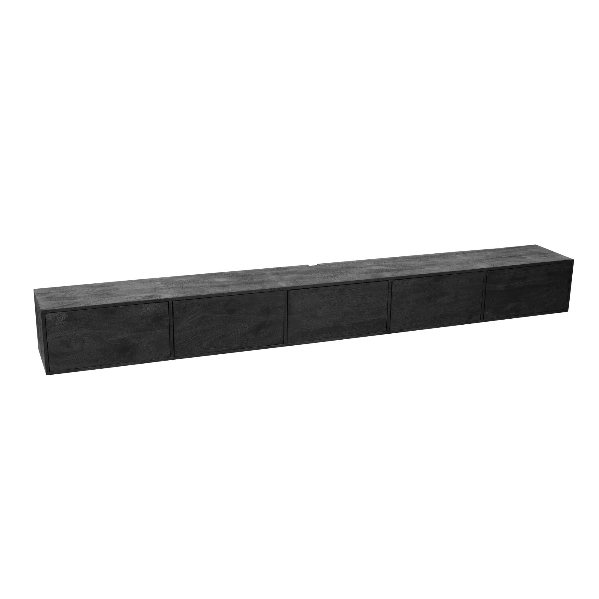 Zwevend Tv meubel Vision Black | 280 cm - Industrieelinhuis.nl