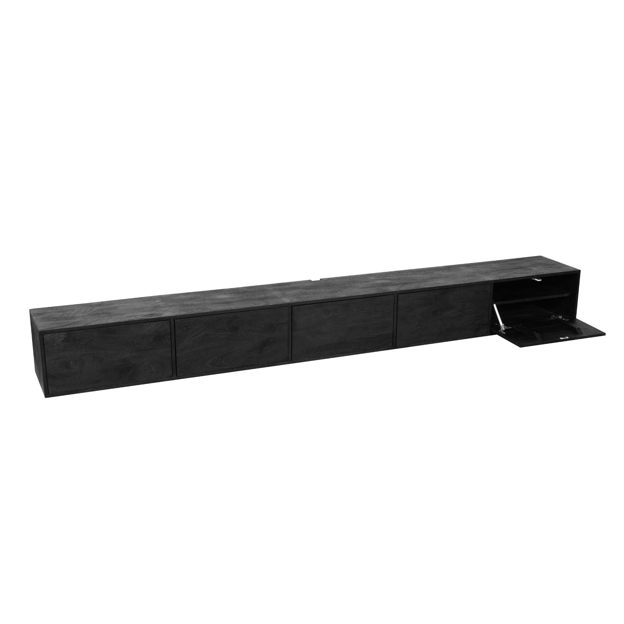 Zwevend Tv meubel Vision Black | 280 cm - Industrieelinhuis.nl