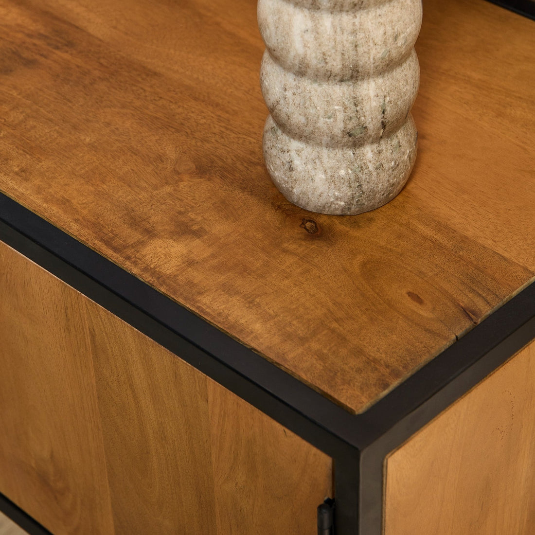 Tv meubel Denver | Mangohout en staal | 240 cm - Industrieelinhuis.nl