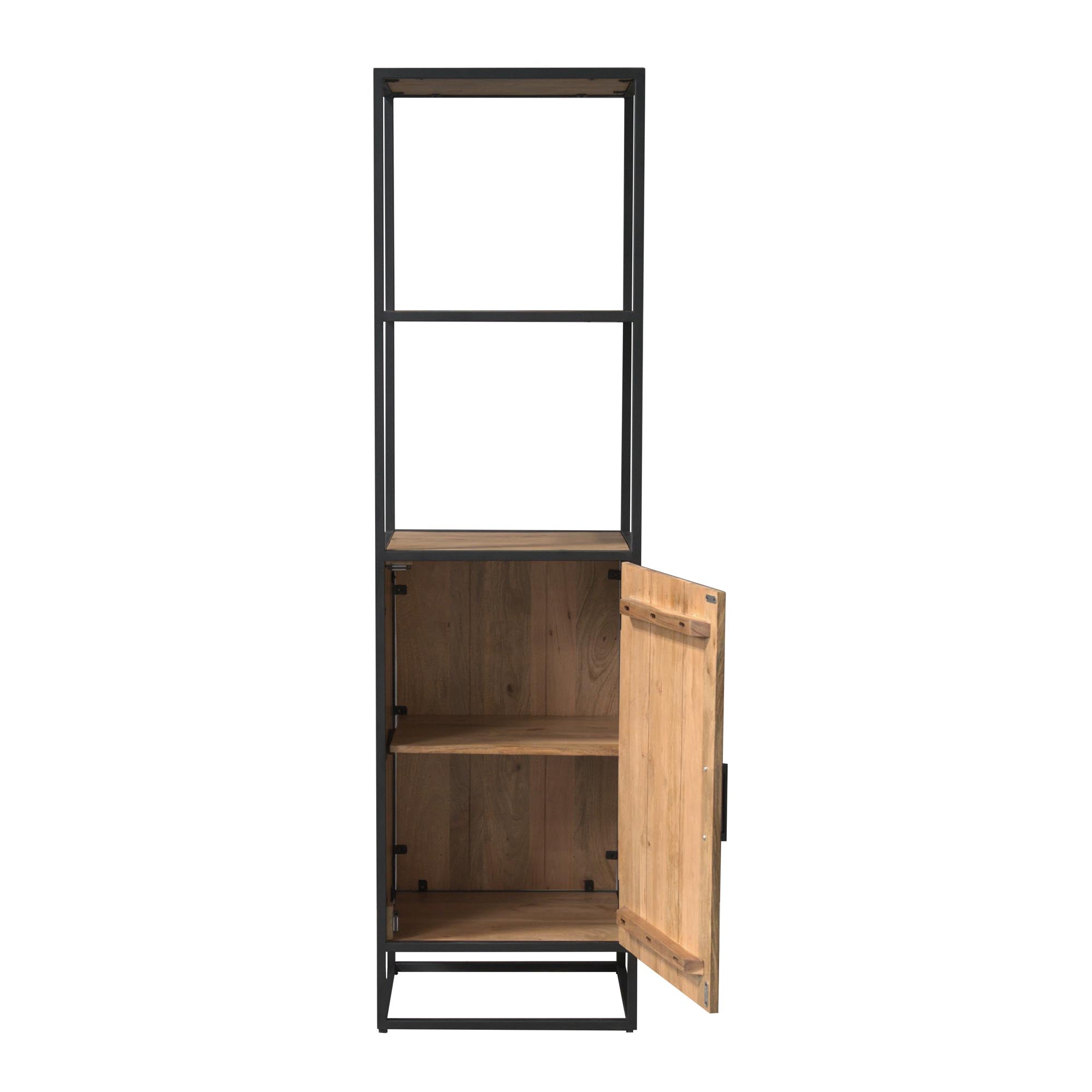 Boekenkast Dakota 1 deur | 55 cm - Industrieelinhuis.nl