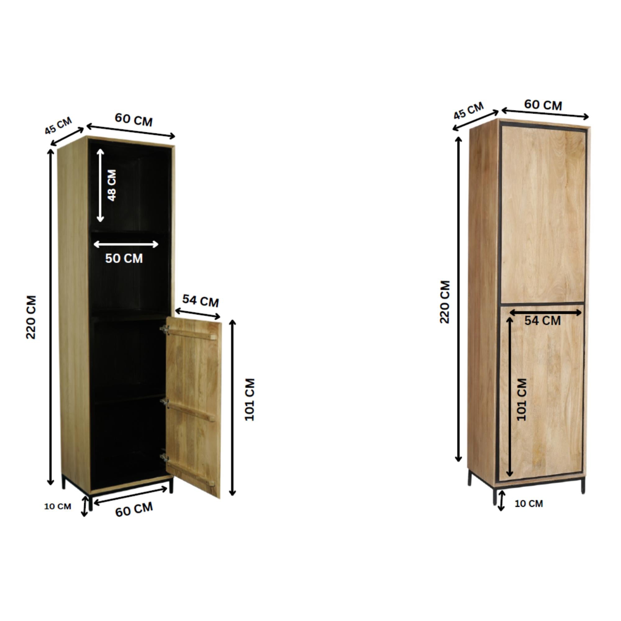 Opbergkast RichWood | 60 cm - Industrieelinhuis.nl
