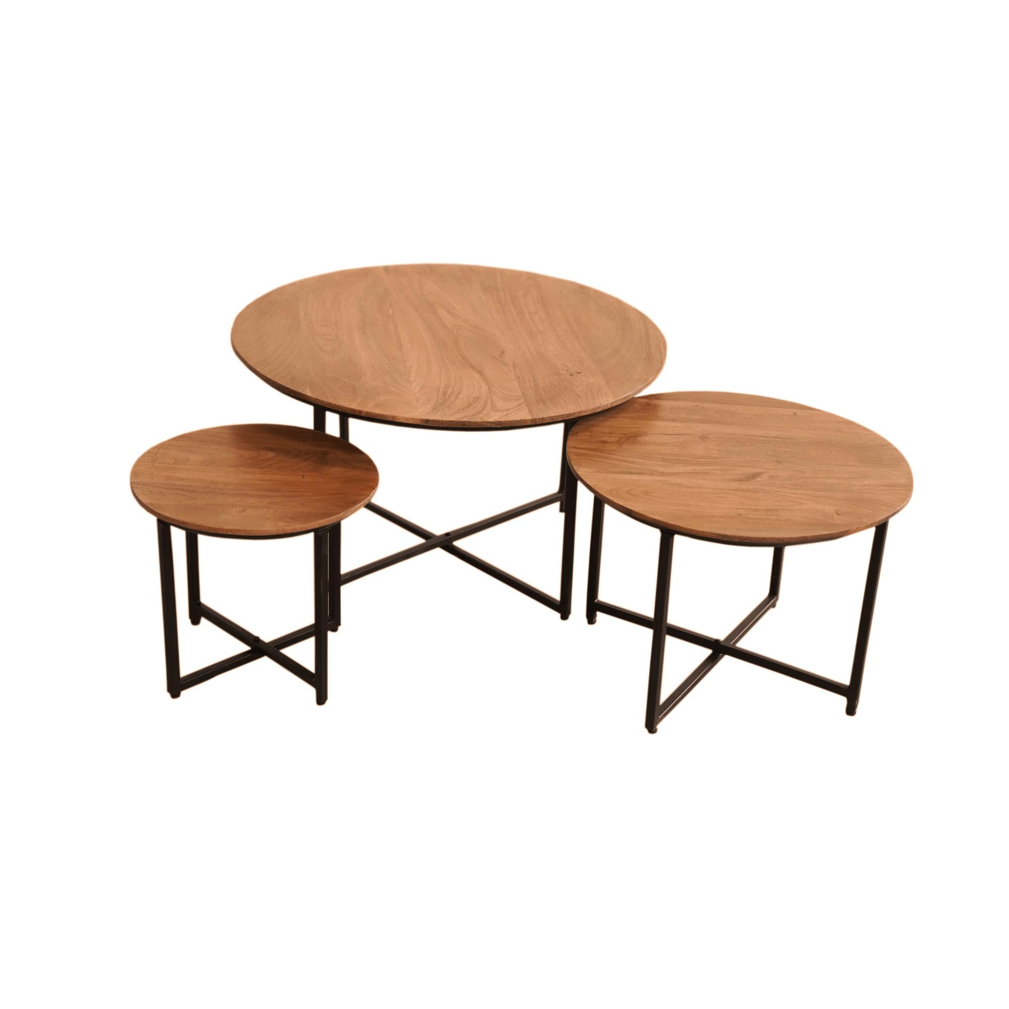 Salontafel RichWood | Set van 3 - Industrieelinhuis.nl