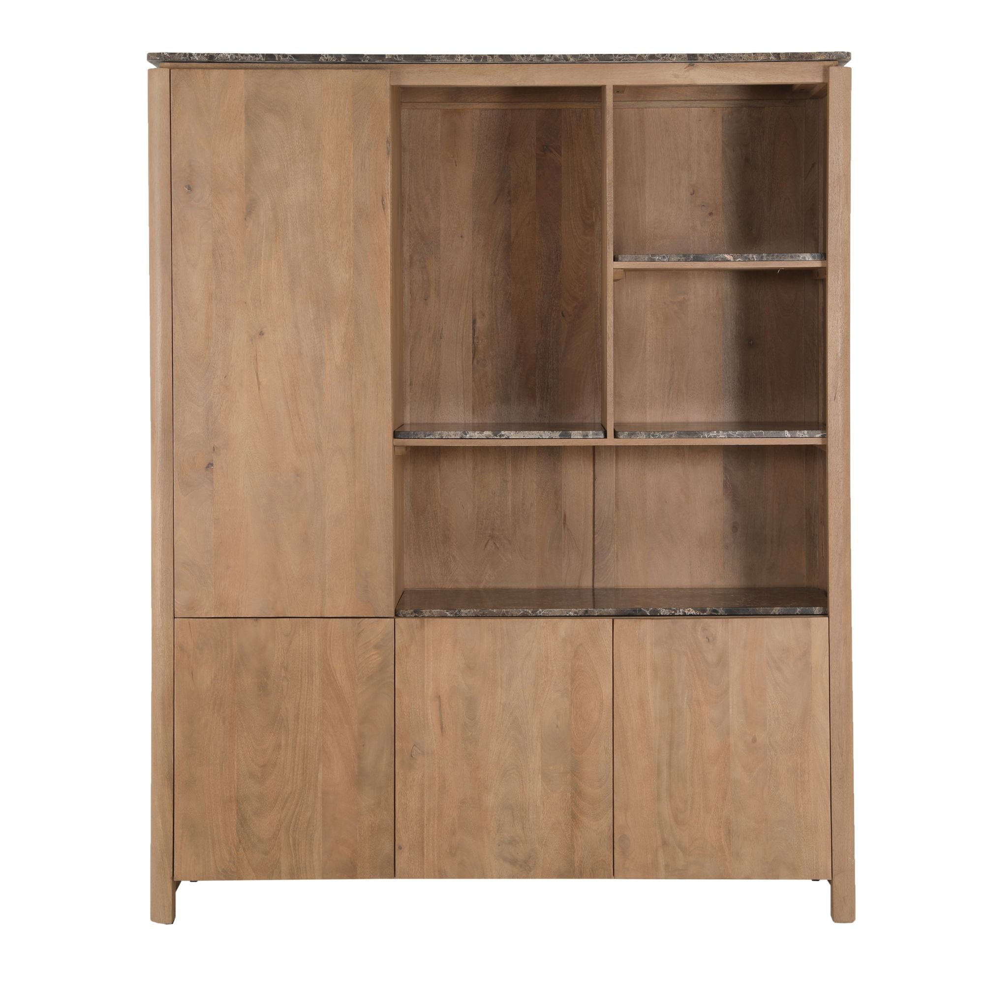 Vakkenkast XL Dallas Naturel Mangohout 160 cm - Industrieelinhuis.nl
