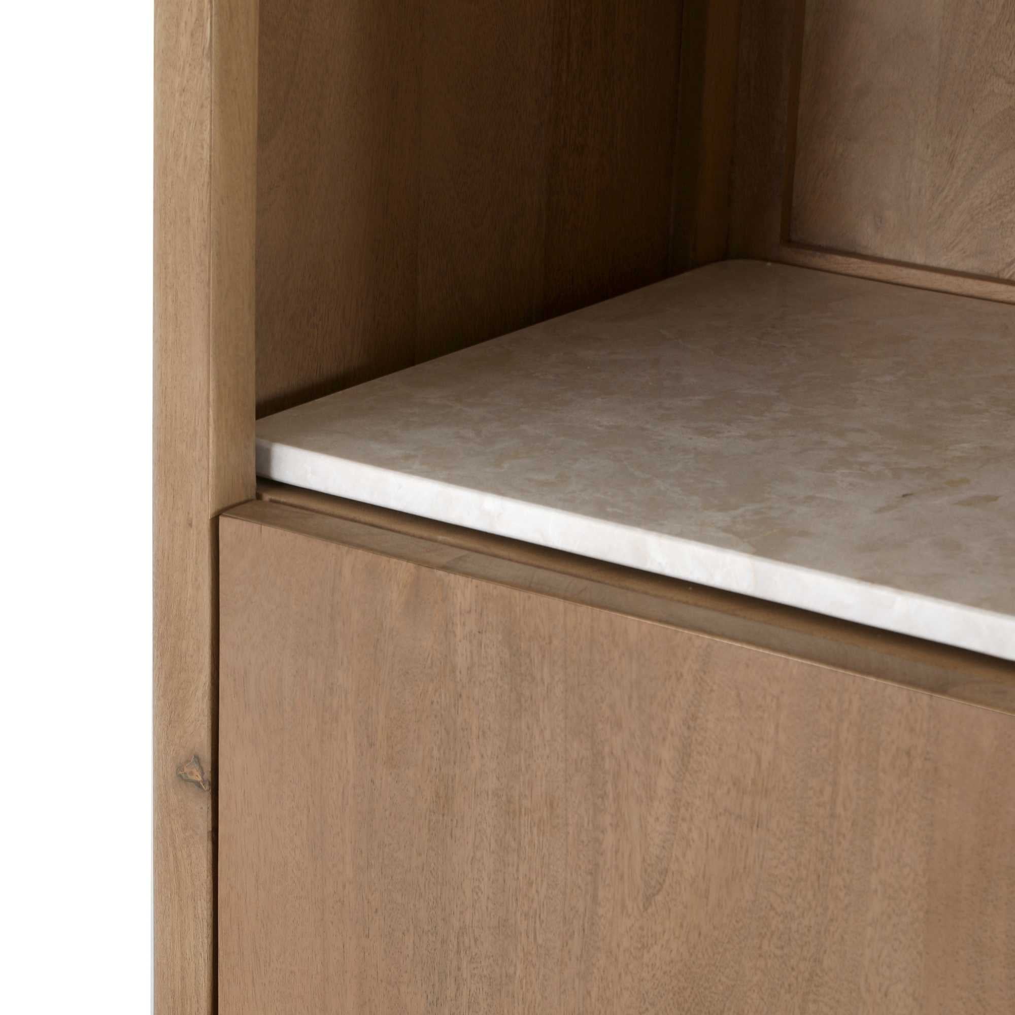 Boekenkast Dallas Naturel Mangohout 55 cm - Industrieelinhuis.nl