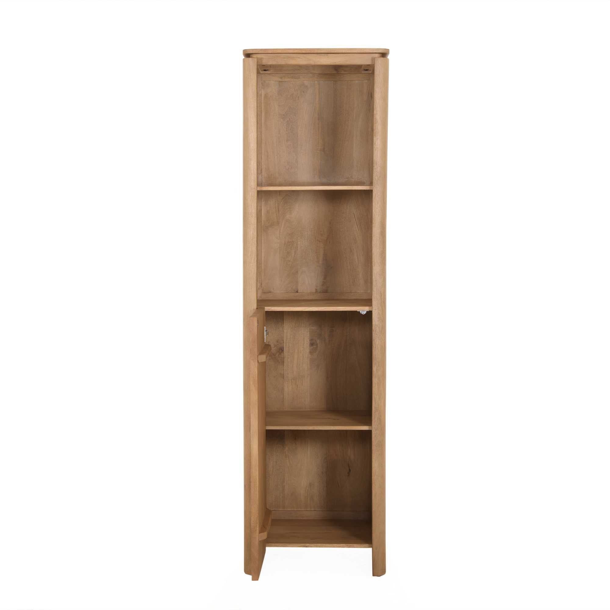 Boekenkast Dallas Naturel Mangohout 55 cm - Industrieelinhuis.nl