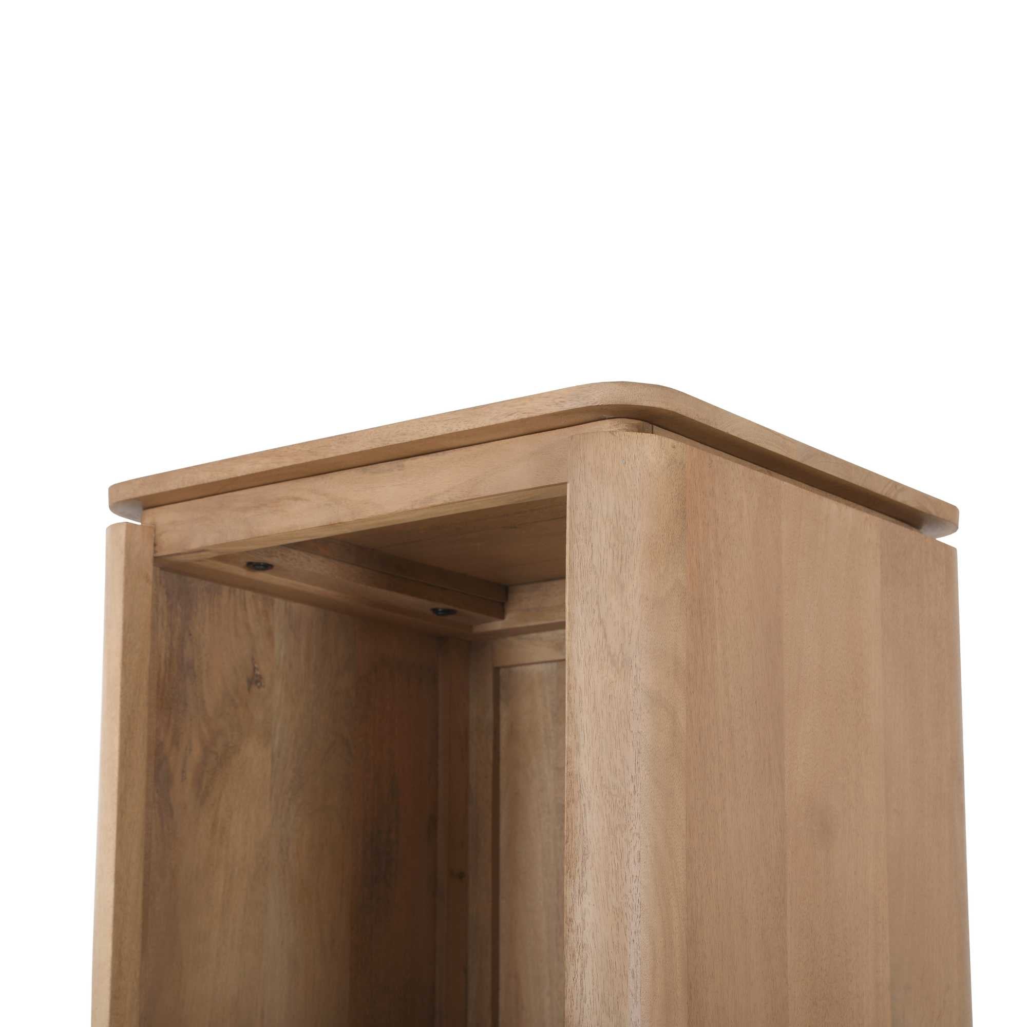 Boekenkast Dallas Naturel Mangohout 55 cm - Industrieelinhuis.nl