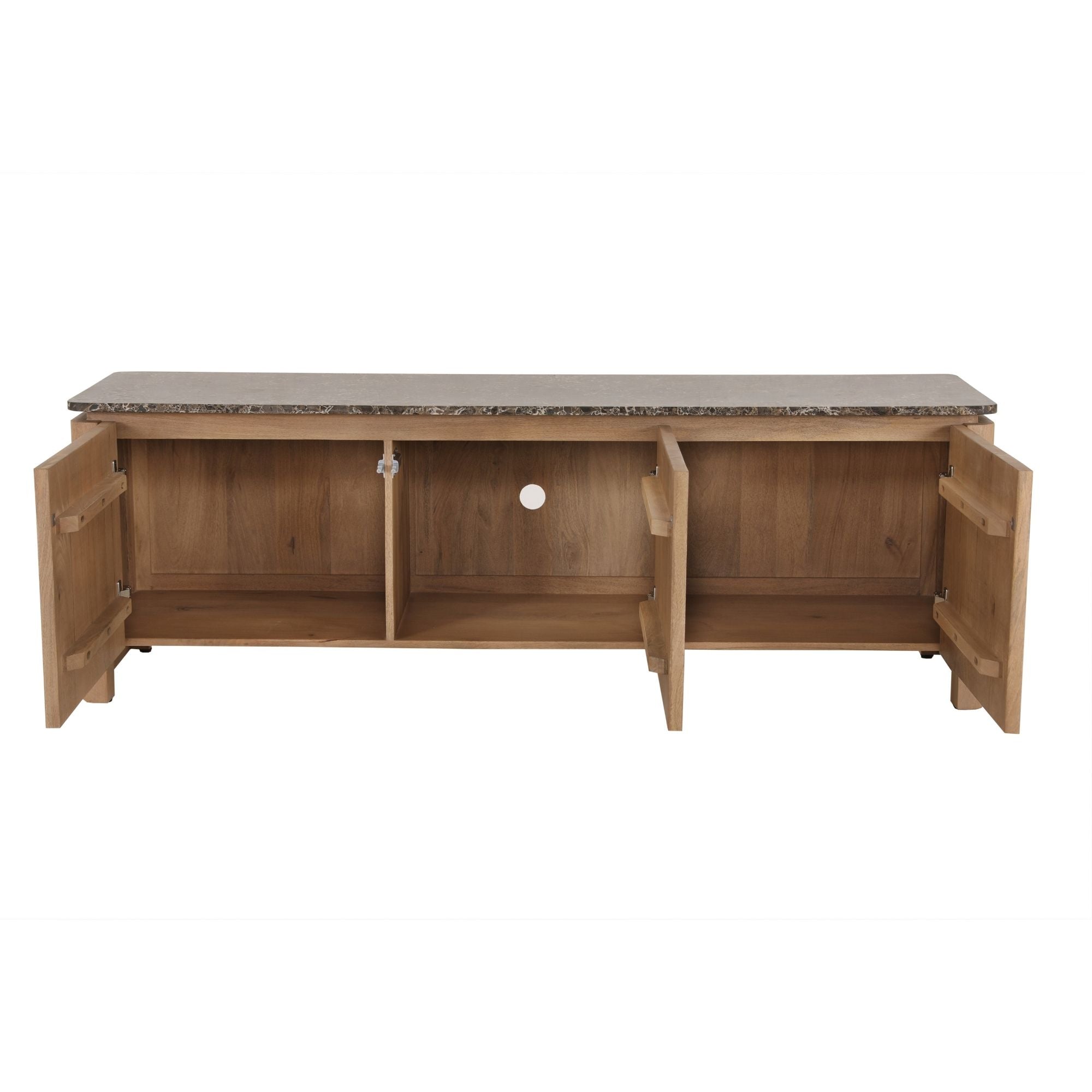 Tv meubel Dallas Naturel Mangohout 165 cm - Industrieelinhuis.nl