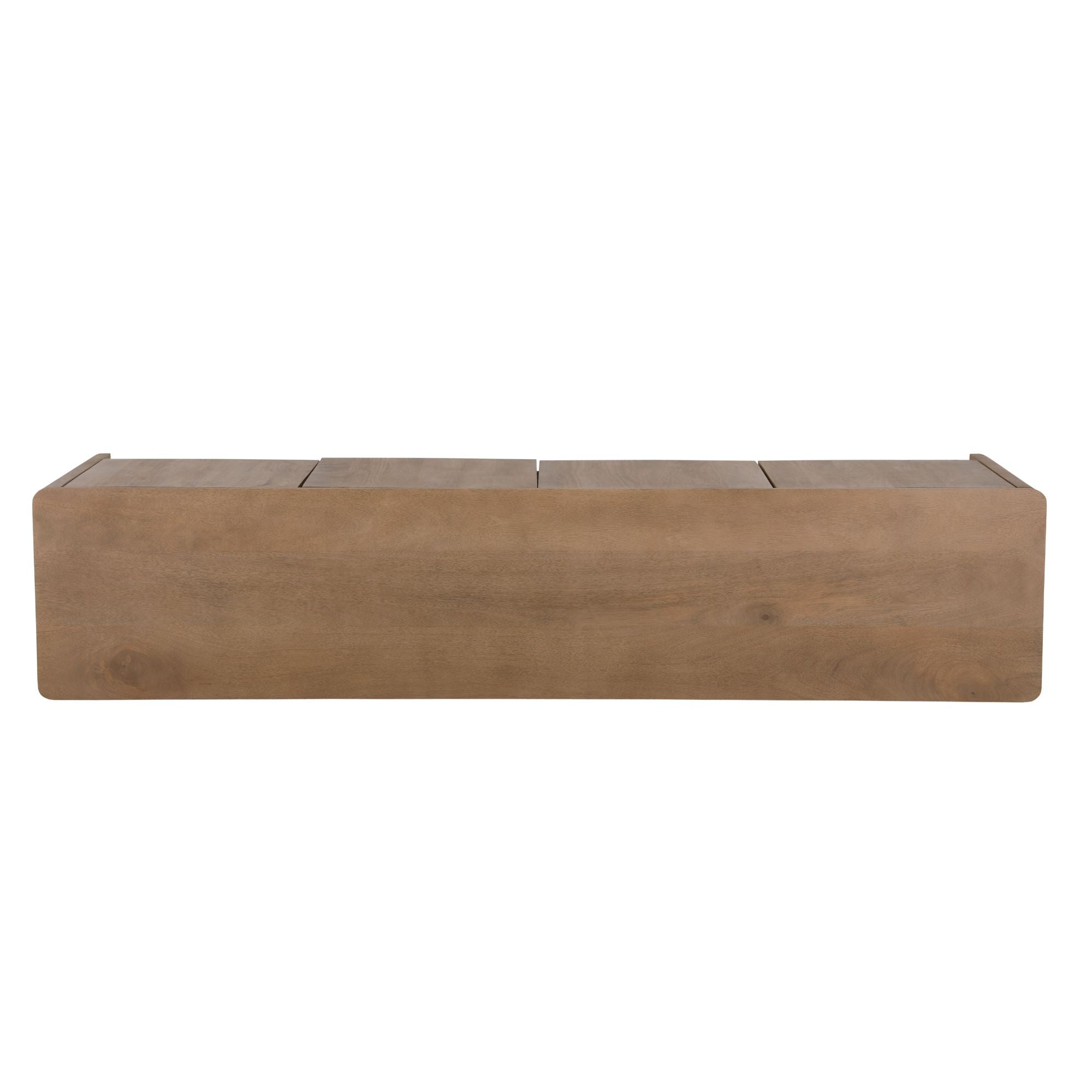 Tv meubel Dallas Naturel Mangohout 210 cm - Industrieelinhuis.nl