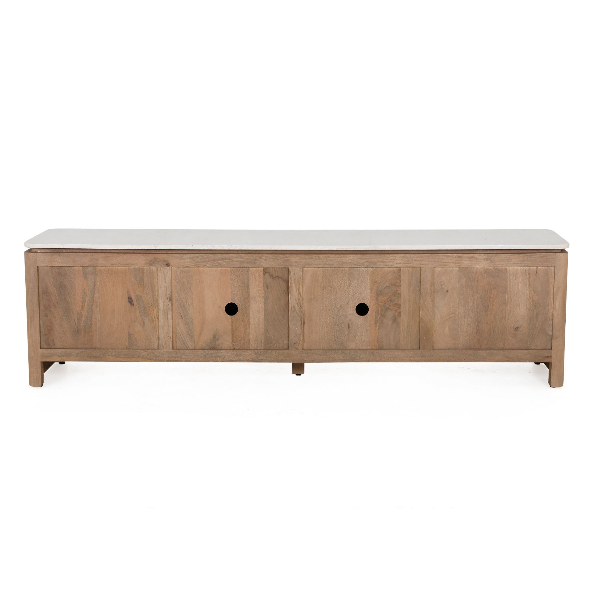 Tv meubel Dallas Naturel Mangohout 210 cm - Industrieelinhuis.nl