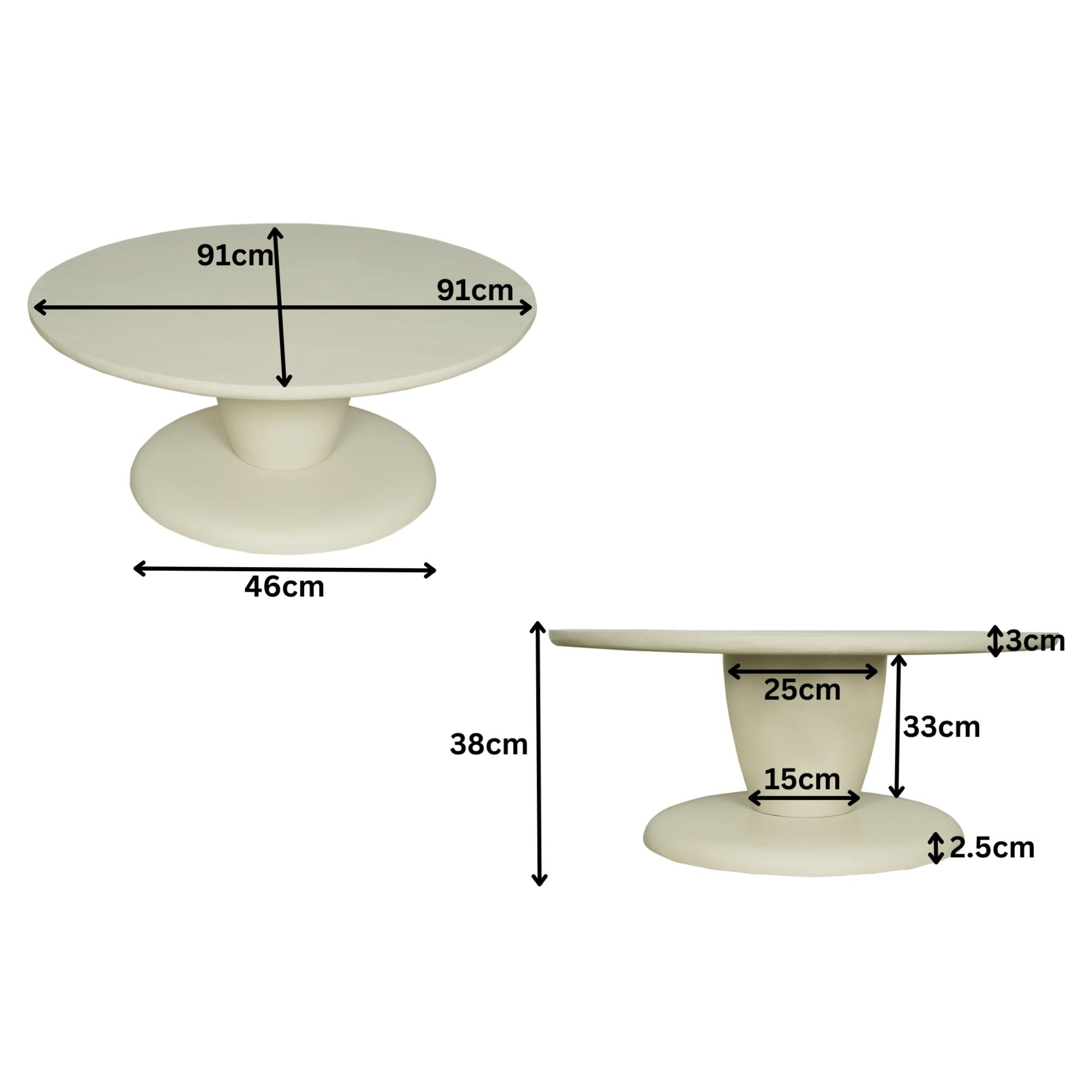 Salontafel Mabel 90 cm - Industrieelinhuis.nl