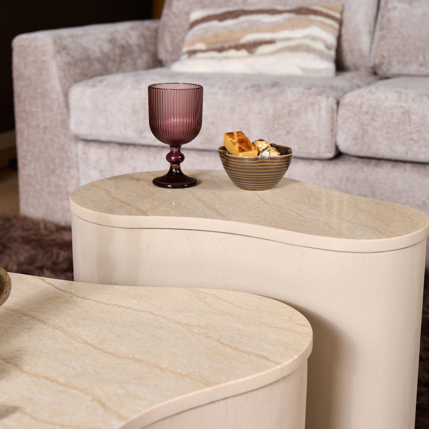 Organische Salontafel Lovi | 77 cm | Sand - Industrieelinhuis.nl