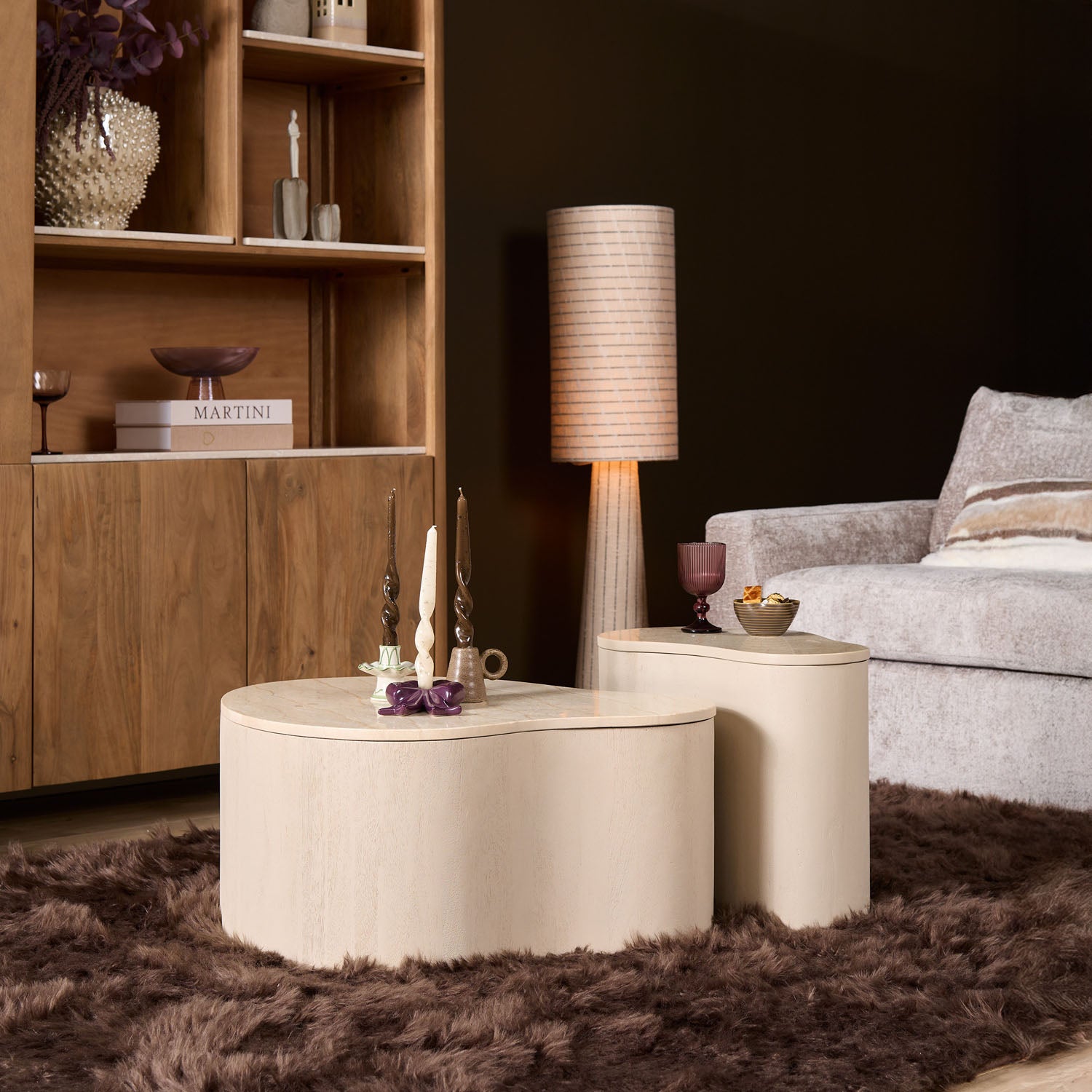 Organische Salontafel Lovi | 50 cm | Sand - Industrieelinhuis.nl