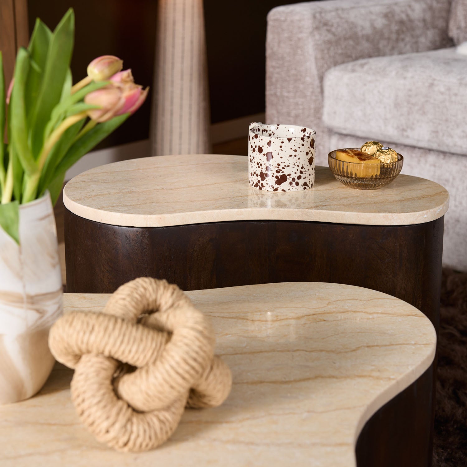 Salontafel Lovi | 77 cm | Brown - Industrieelinhuis.nl