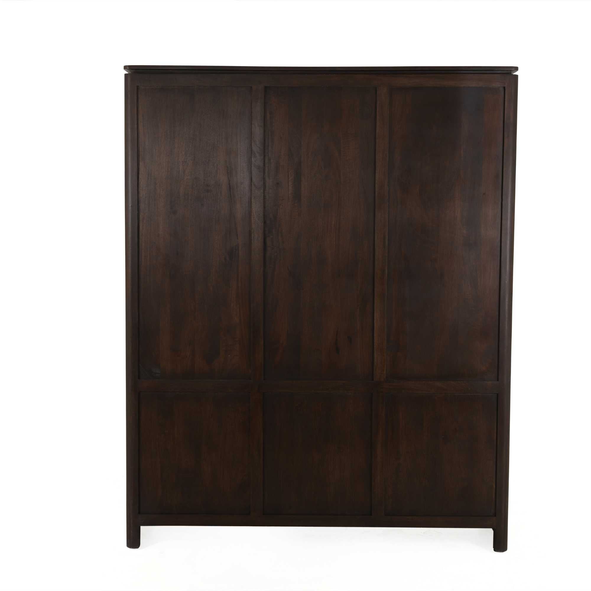 Vakkenkast XL Dallas Bruin Mangohout 160 cm - Industrieelinhuis.nl