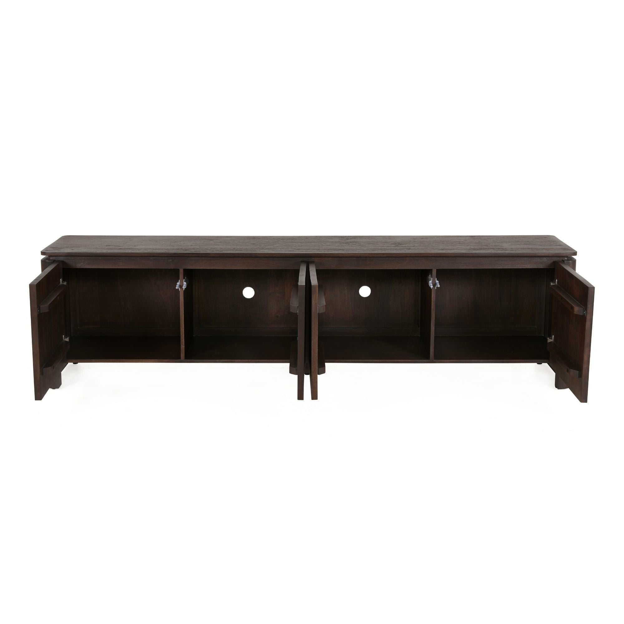 Tv meubel Dallas Bruin Mangohout 210 cm - Industrieelinhuis.nl