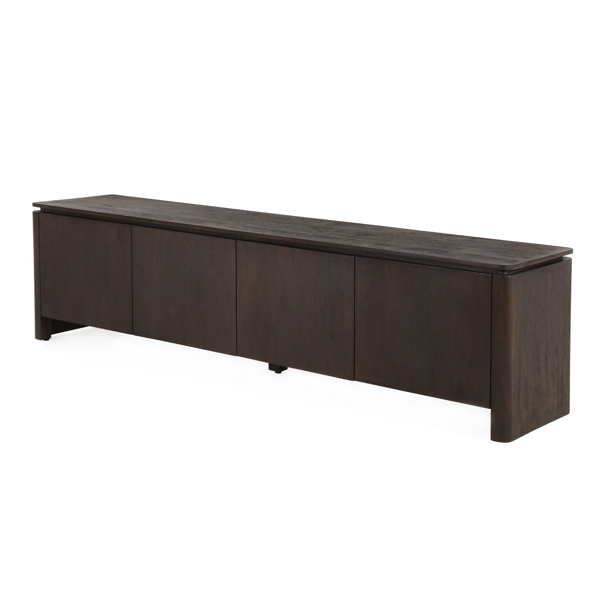 Tv meubel Dallas Bruin Mangohout 210 cm - Industrieelinhuis.nl