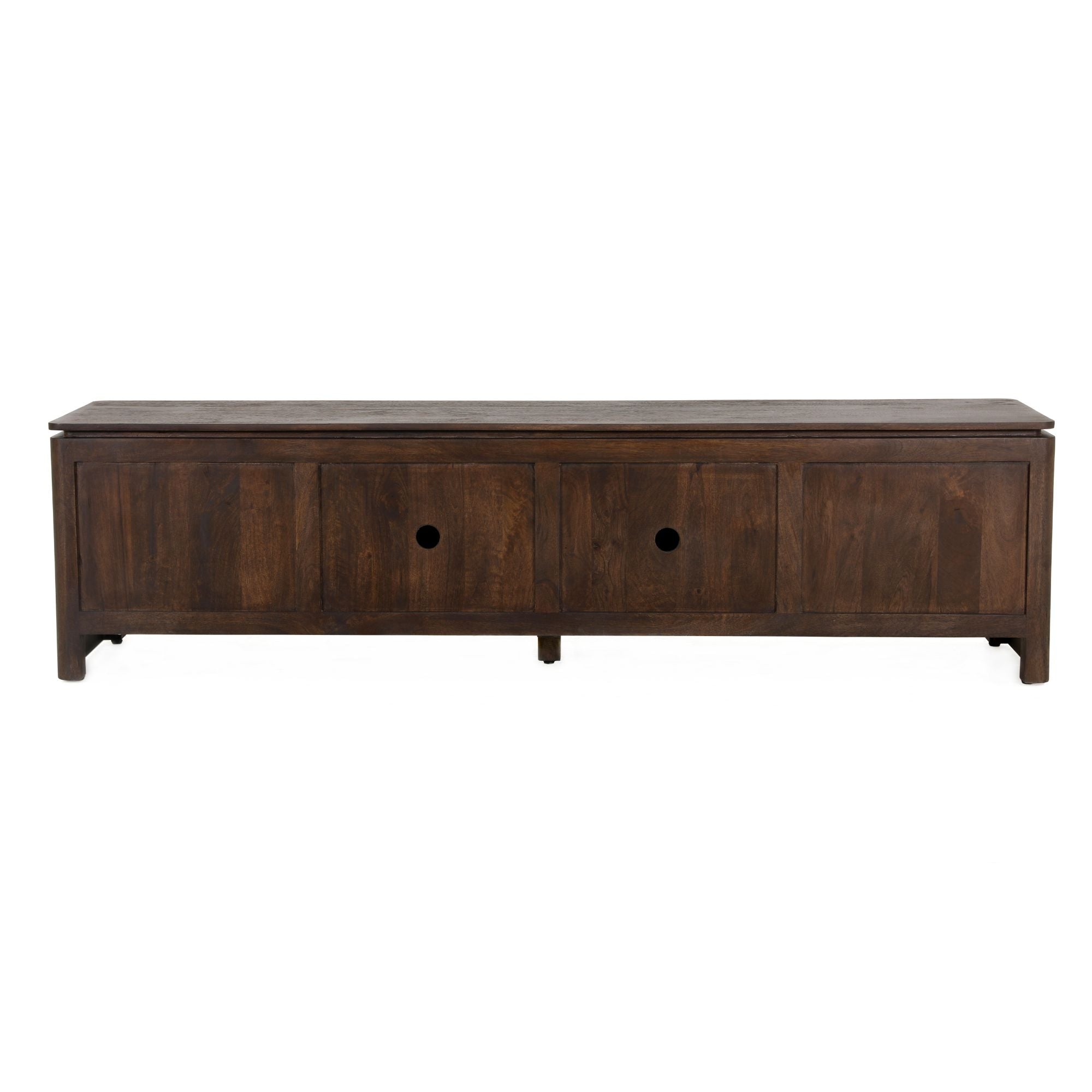 Tv meubel Dallas Bruin Mangohout 210 cm - Industrieelinhuis.nl