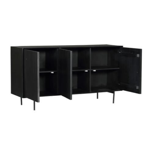 Dressoir Madison Zwart 165 cm - Industrieelinhuis.nl