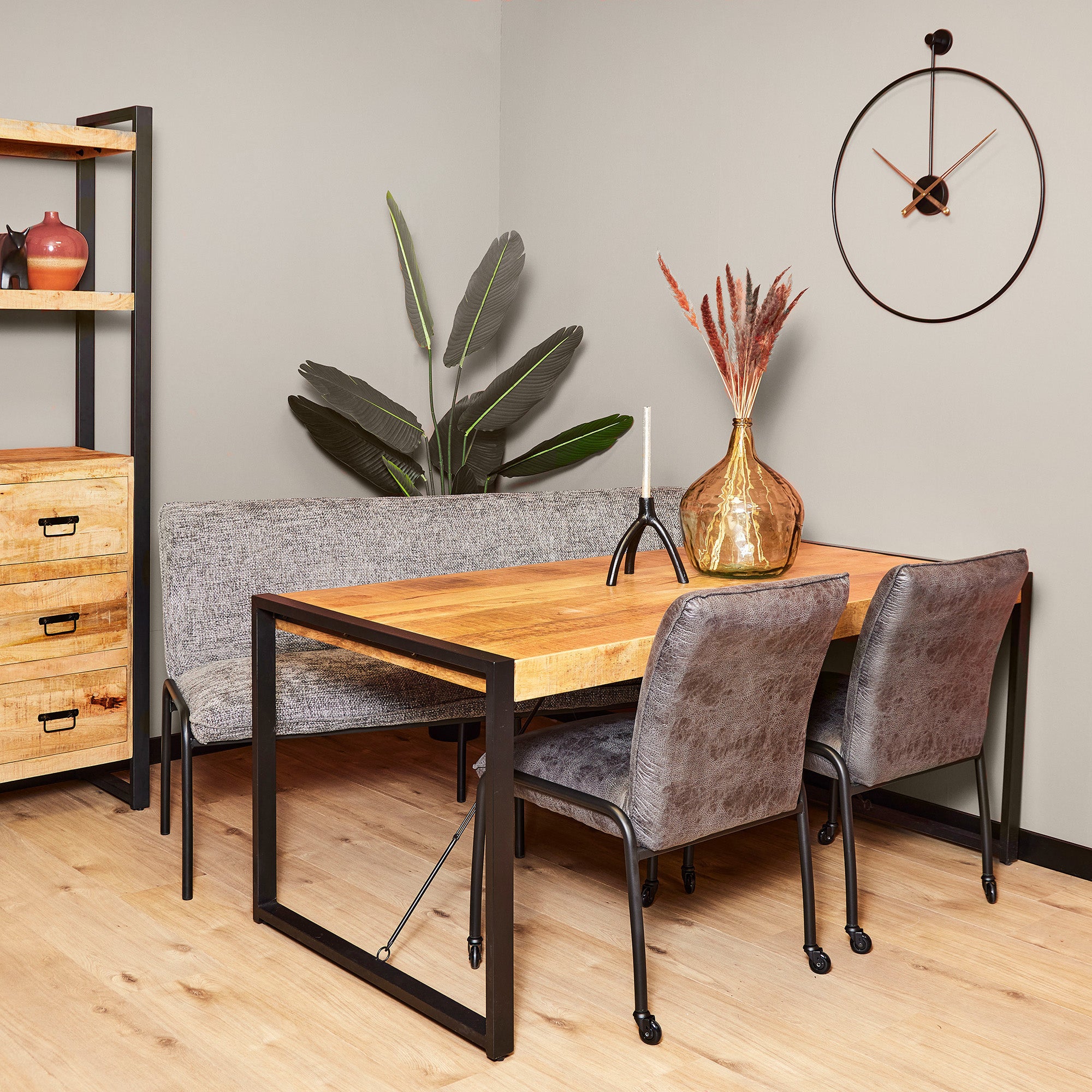 Eettafel Boaz | 160 cm - Industrieelinhuis.nl