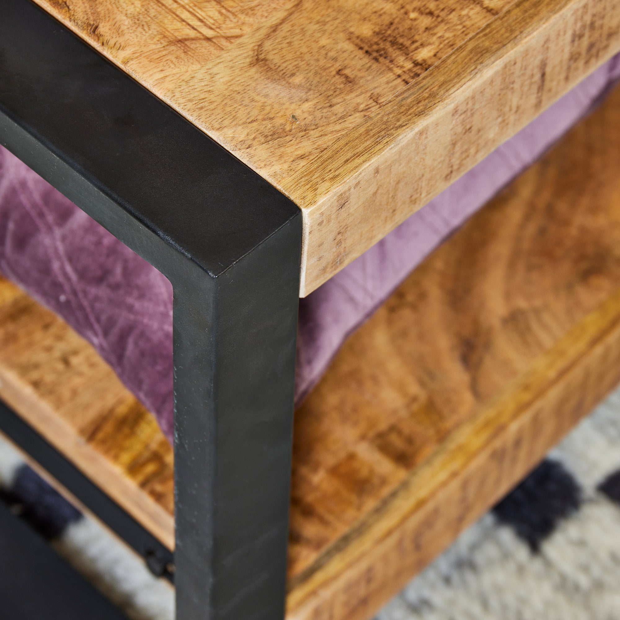 Salontafel Sorrento | Mangohout & Metaal | 110cm