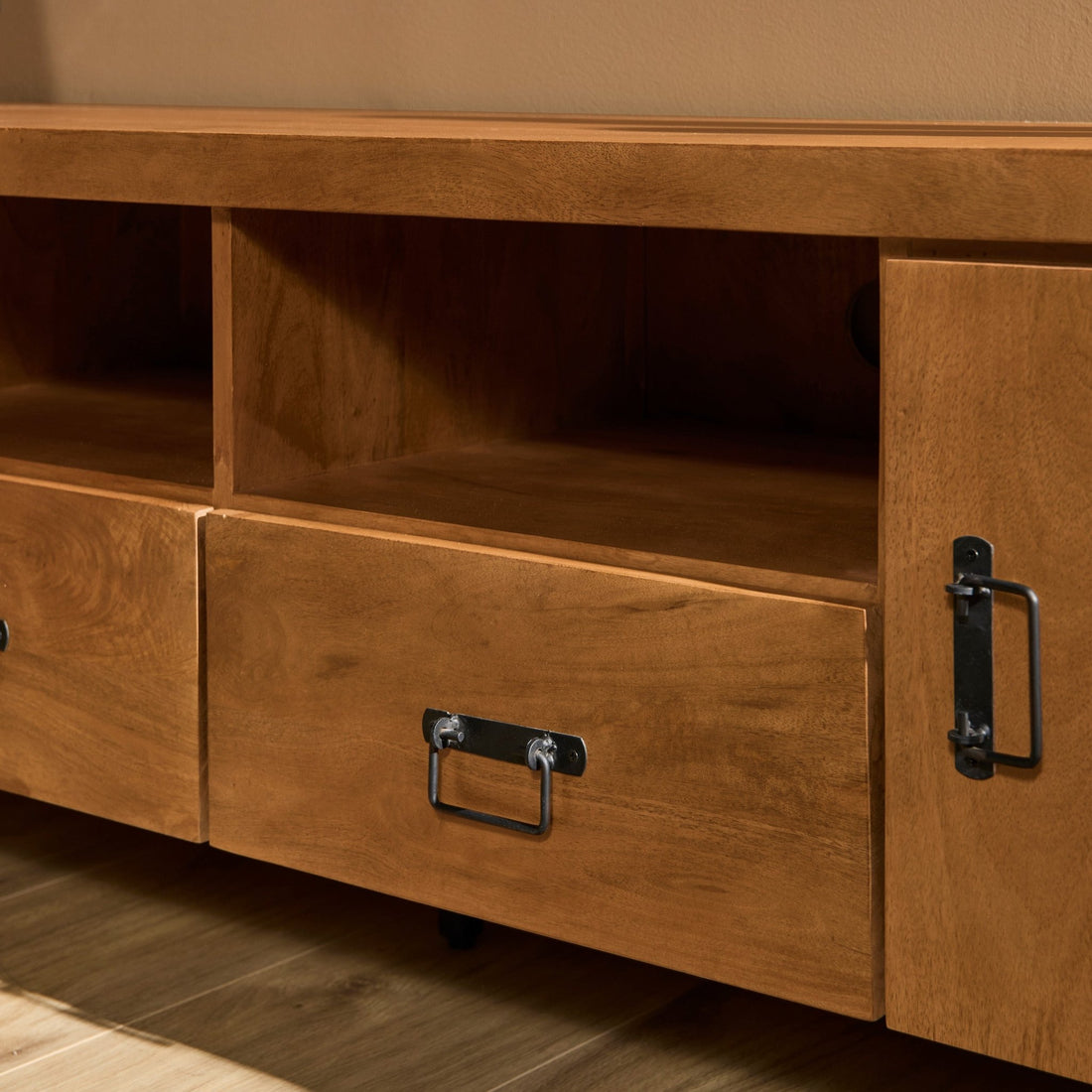 Tv meubel Boaz met deuren en lades | 200 cm - Industrieelinhuis.nl