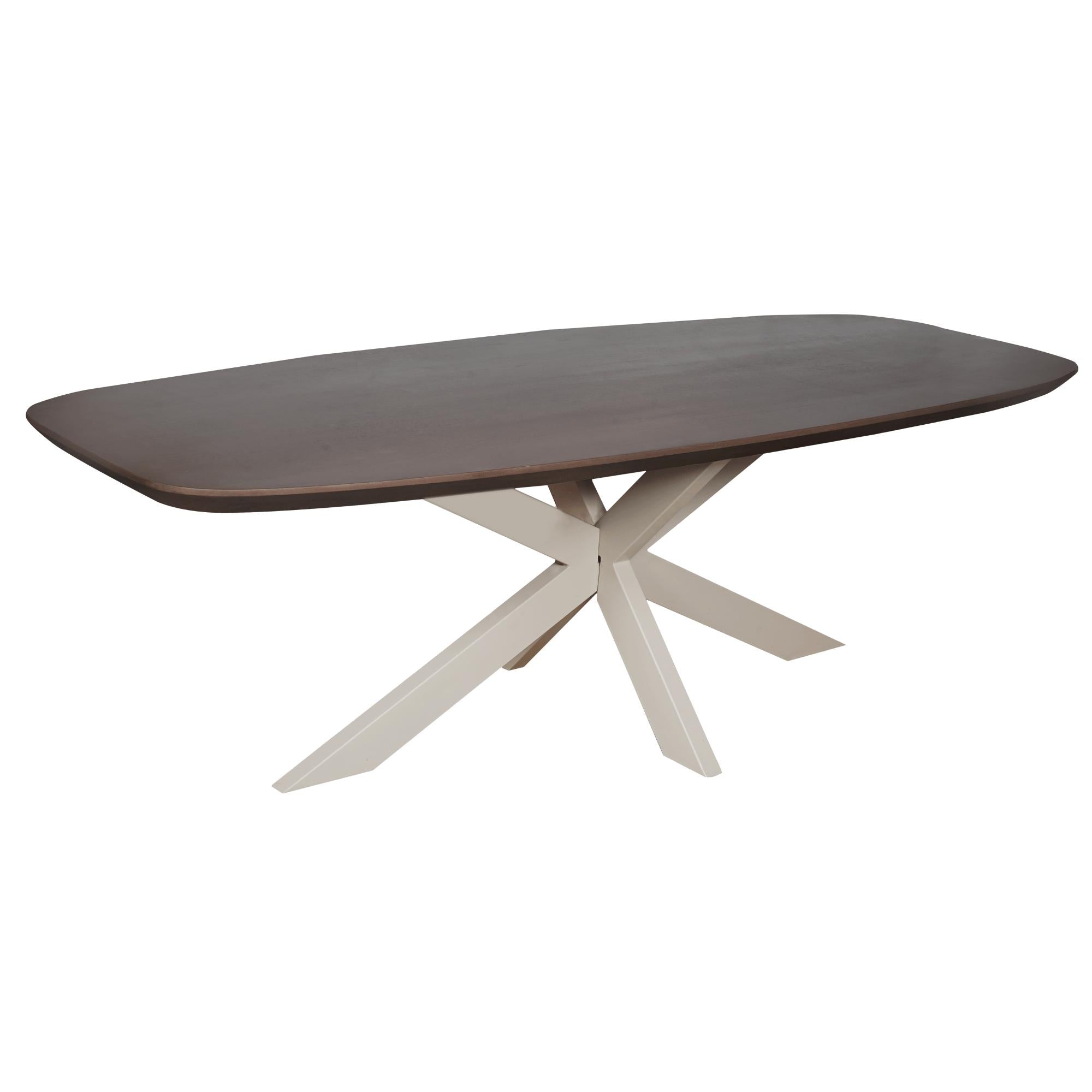 Eettafel Ovaal Madison Walnoot 200 cm - Industrieelinhuis.nl