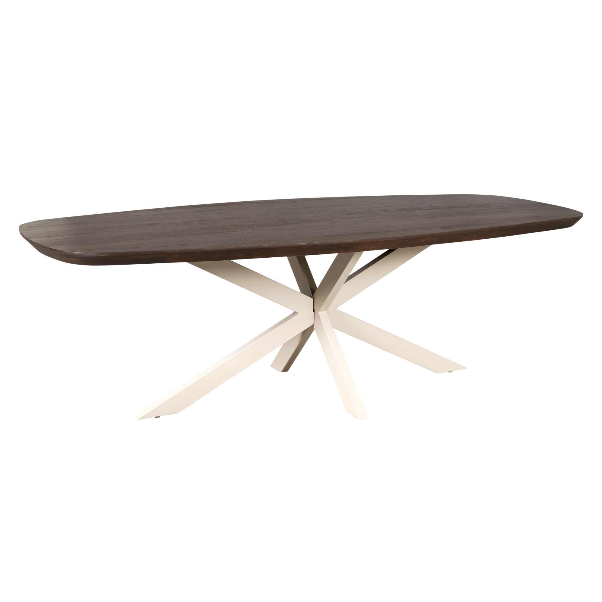 Eettafel Madison Brown | 280 cm | Deens Ovaal | Poot Sand - Industrieelinhuis.nl
