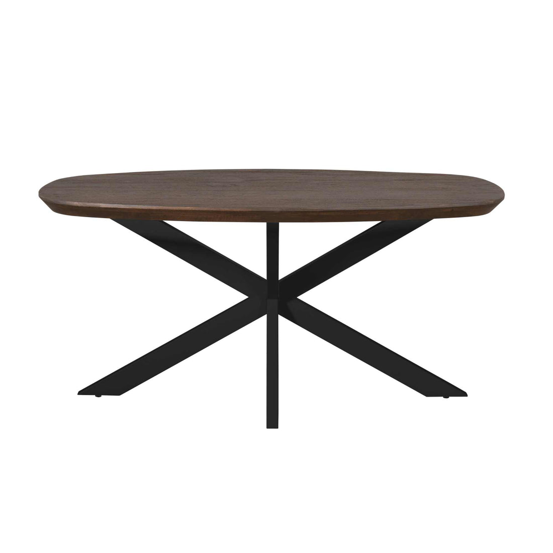 Eettafel Madison Brown | 160 cm | Deens Ovaal | Poot Black - Industrieelinhuis.nl