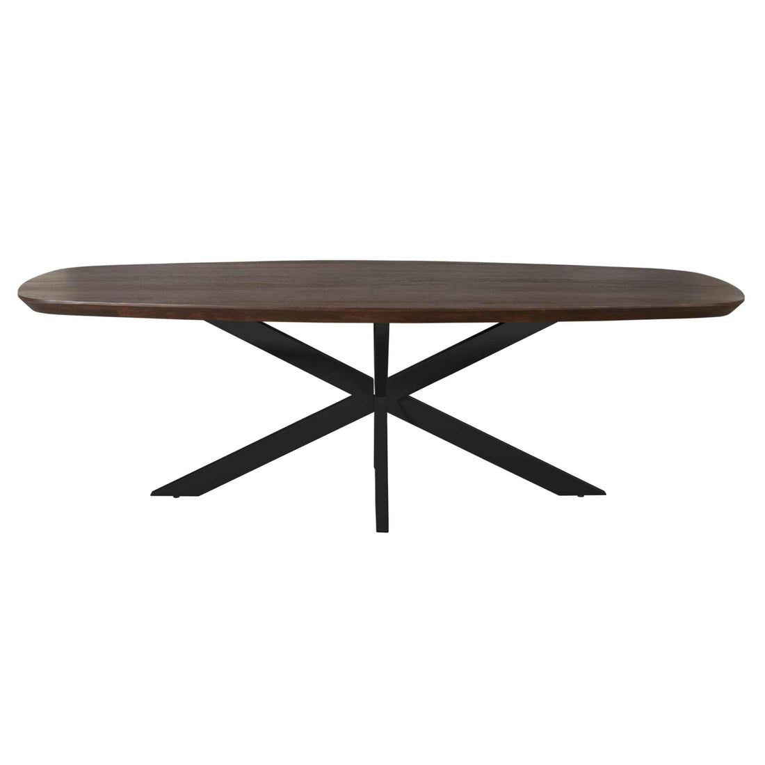 Eettafel Madison Brown | 200 cm | Deens Ovaal | Poot Black - Industrieelinhuis.nl