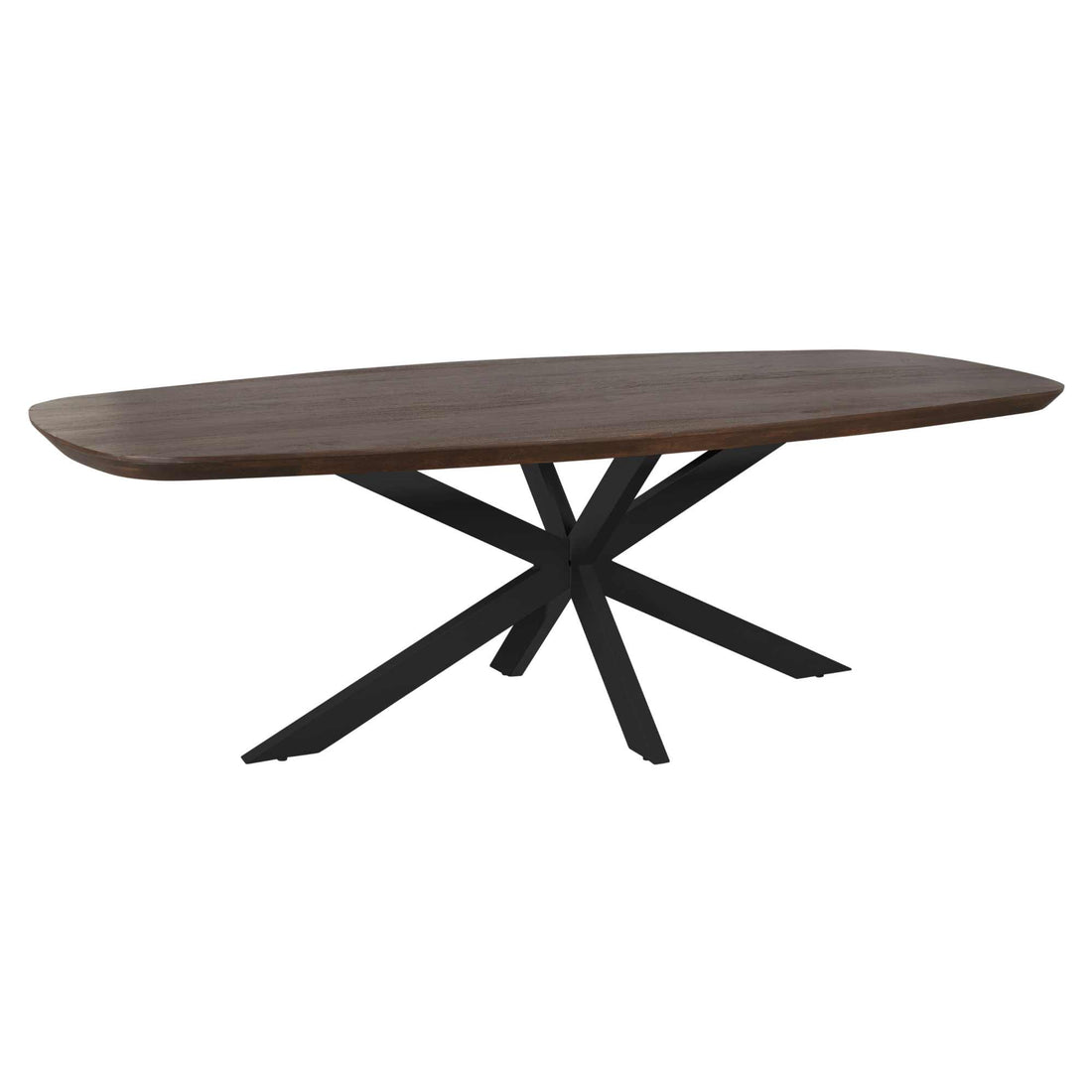 Eettafel Madison Brown | 200 cm | Deens Ovaal | Poot Black - Industrieelinhuis.nl