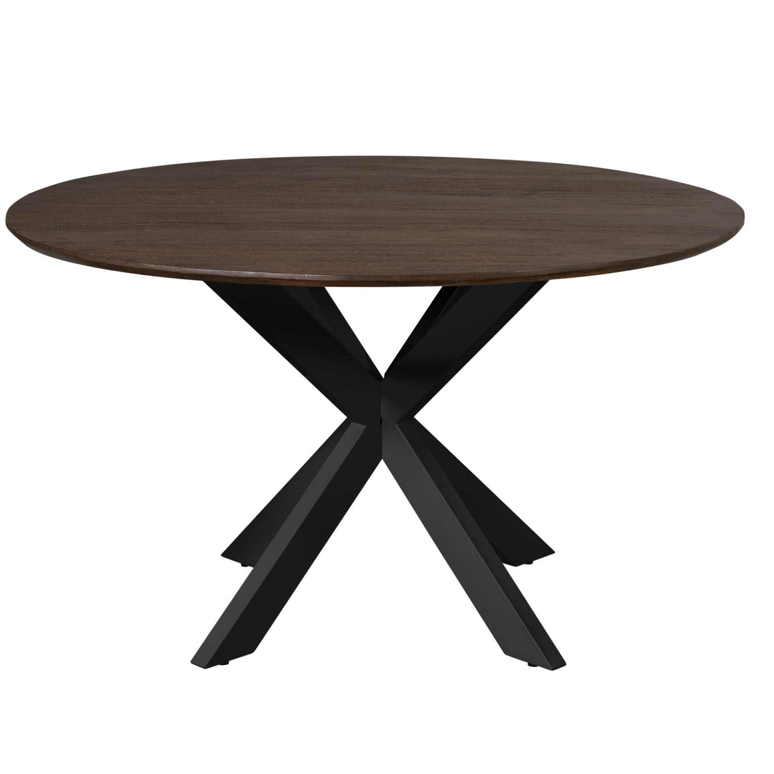 Eettafel Madison Brown | 150 cm | Poot Black - Industrieelinhuis.nl