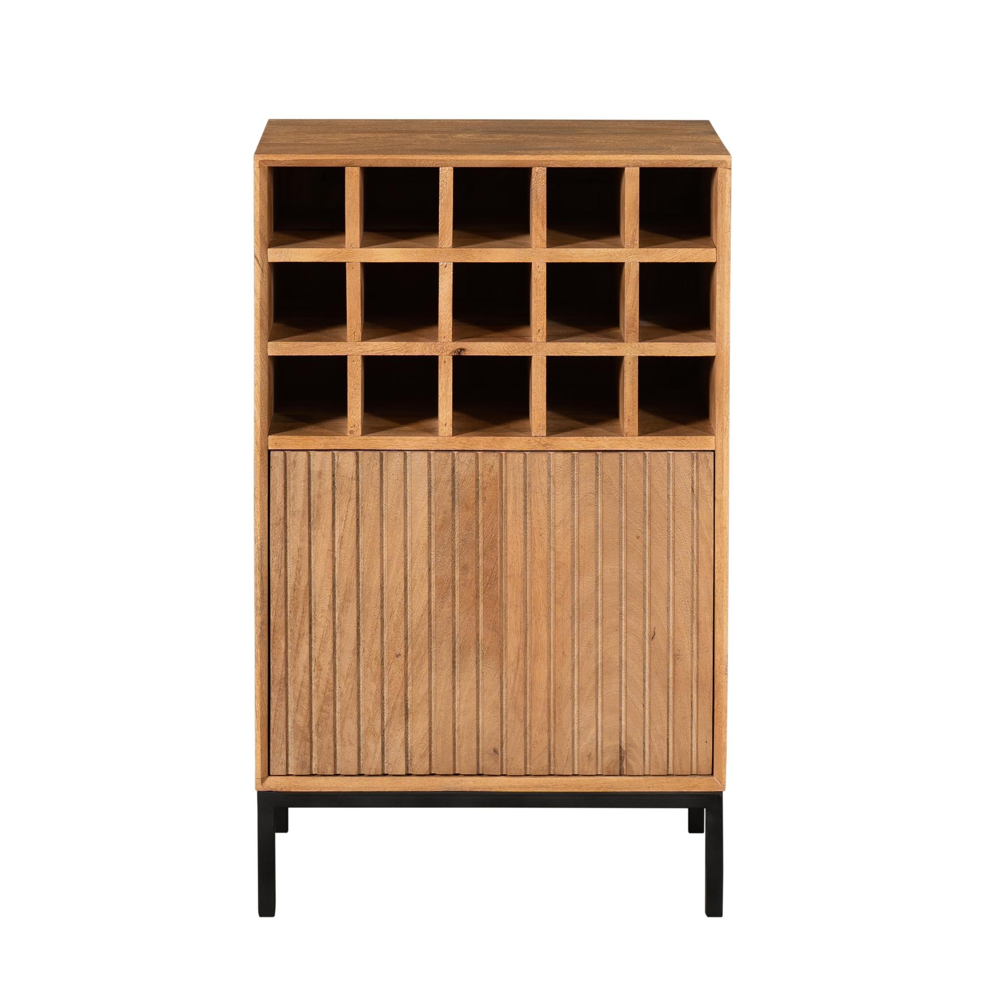 Wijnkast Madison Natural 55 cm - Industrieelinhuis.nl