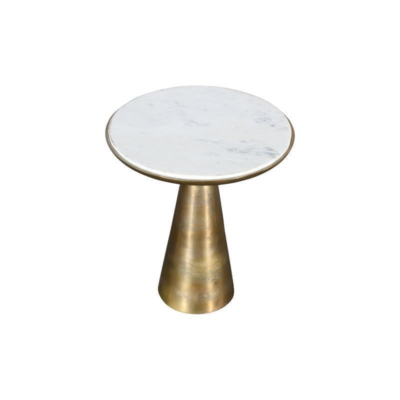 Bijzettafel Essy White marble | 45 cm - Industrieelinhuis.nl