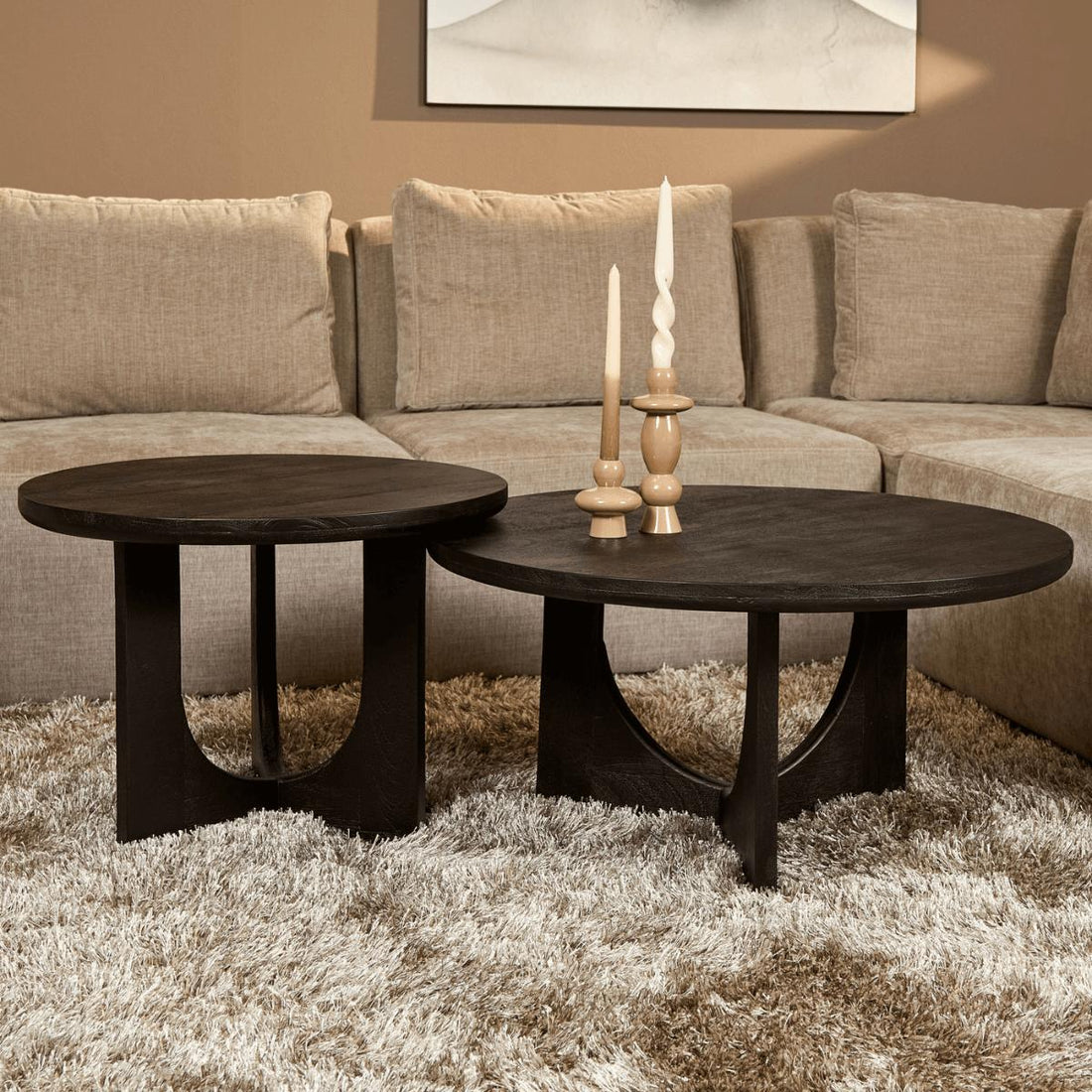 Salontafel Guus | Zwart | 80 cm - Industrieelinhuis.nl