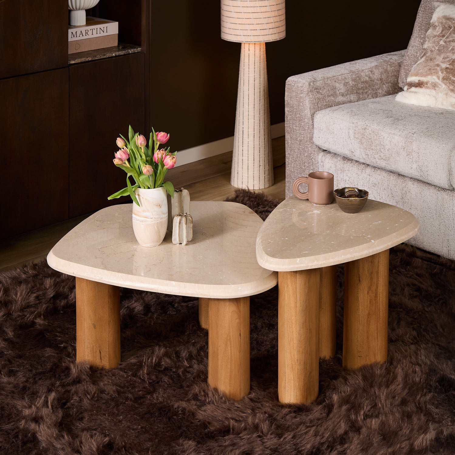 Kleine Organische Salontafel Nuvé | 84 cm - Industrieelinhuis.nl