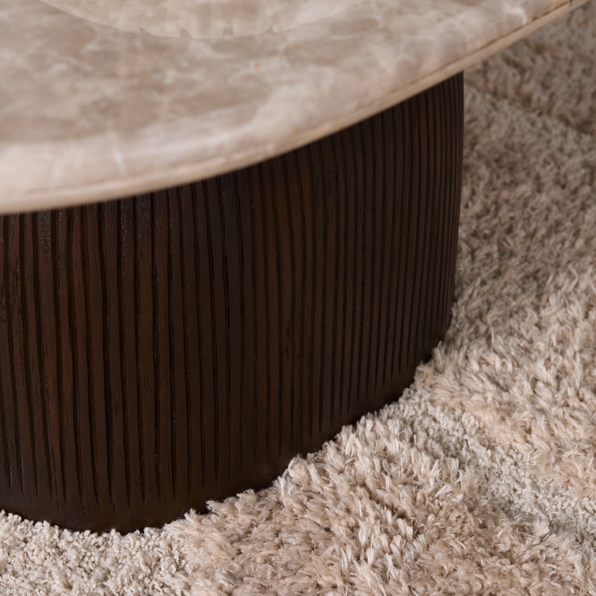 Ovale Salontafel Noel | 90 cm - Industrieelinhuis.nl