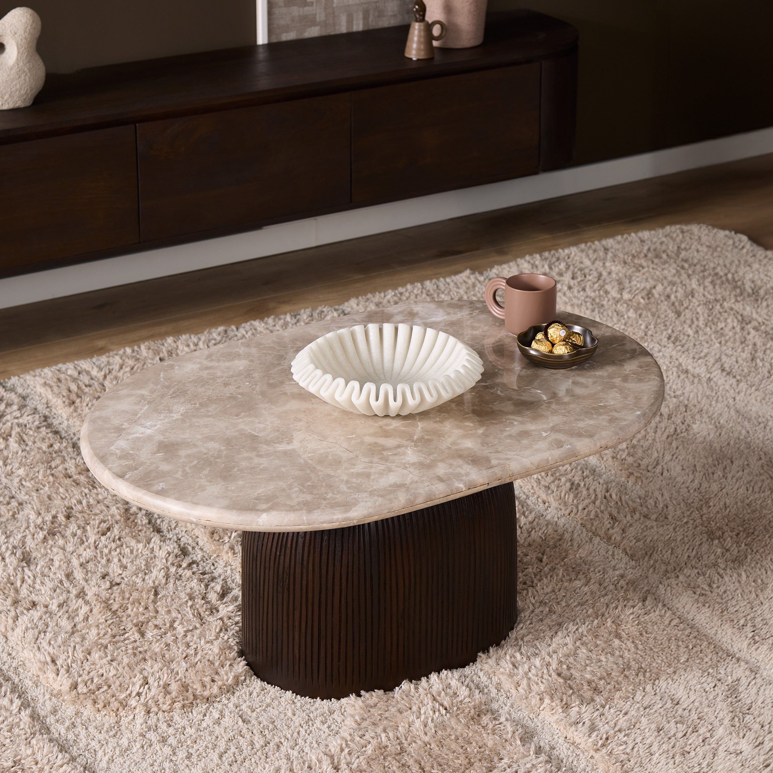 Ovale Salontafel Noel | 90 cm - Industrieelinhuis.nl