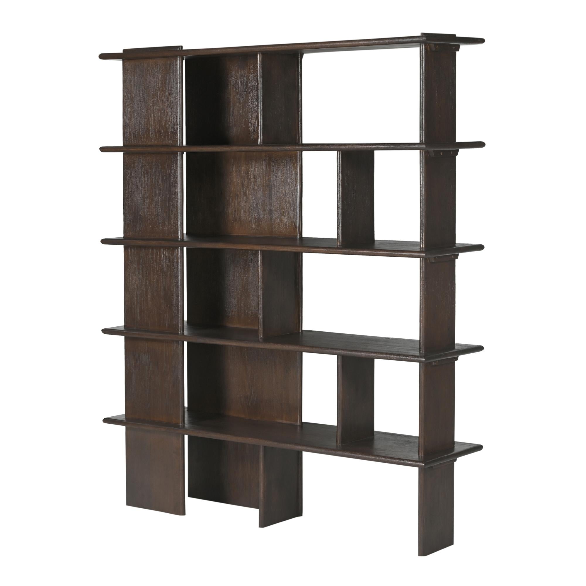 Boekenkast Finn Mangohout Bruin 180 cm - Industrieelinhuis.nl