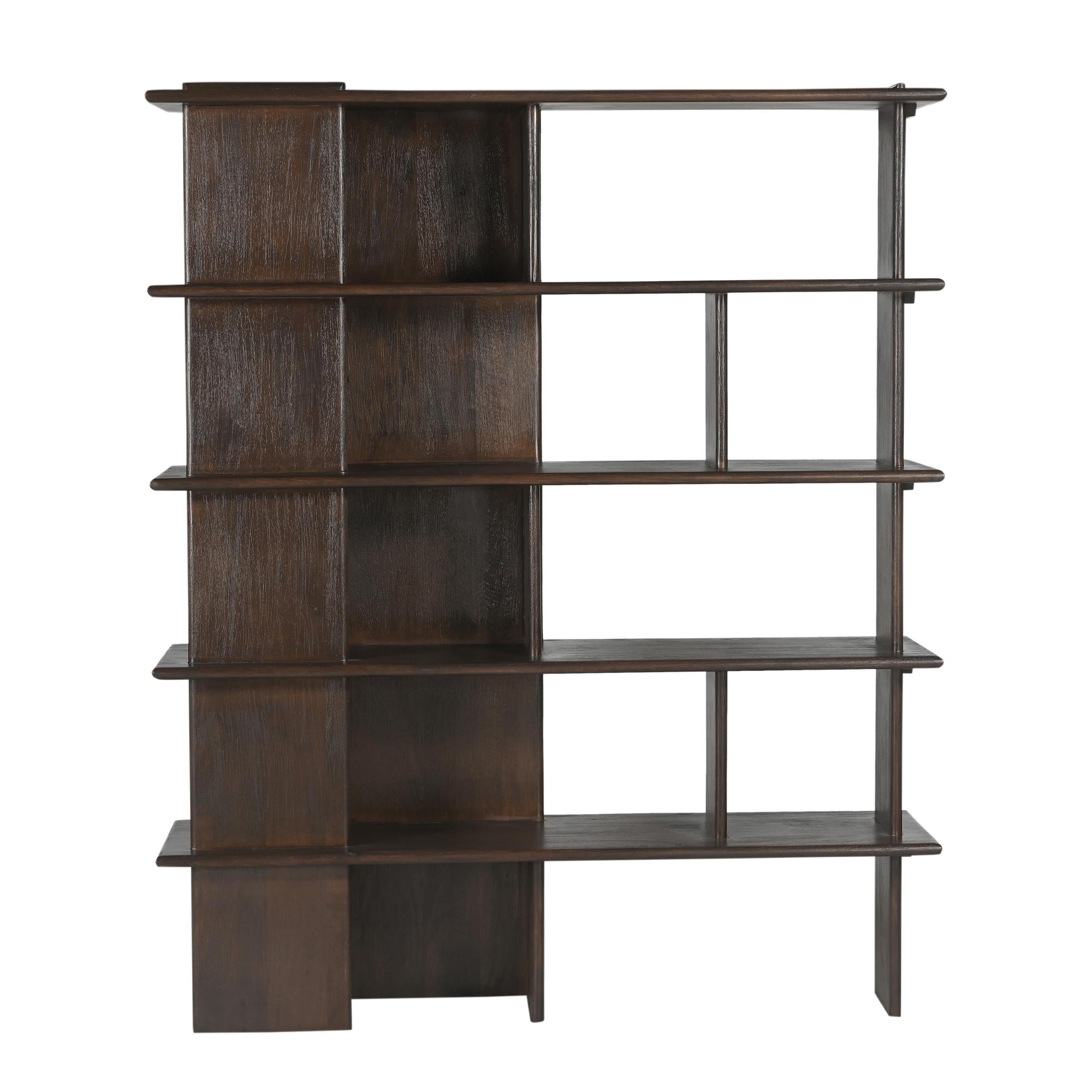Boekenkast Finn Mangohout Bruin 180 cm - Industrieelinhuis.nl