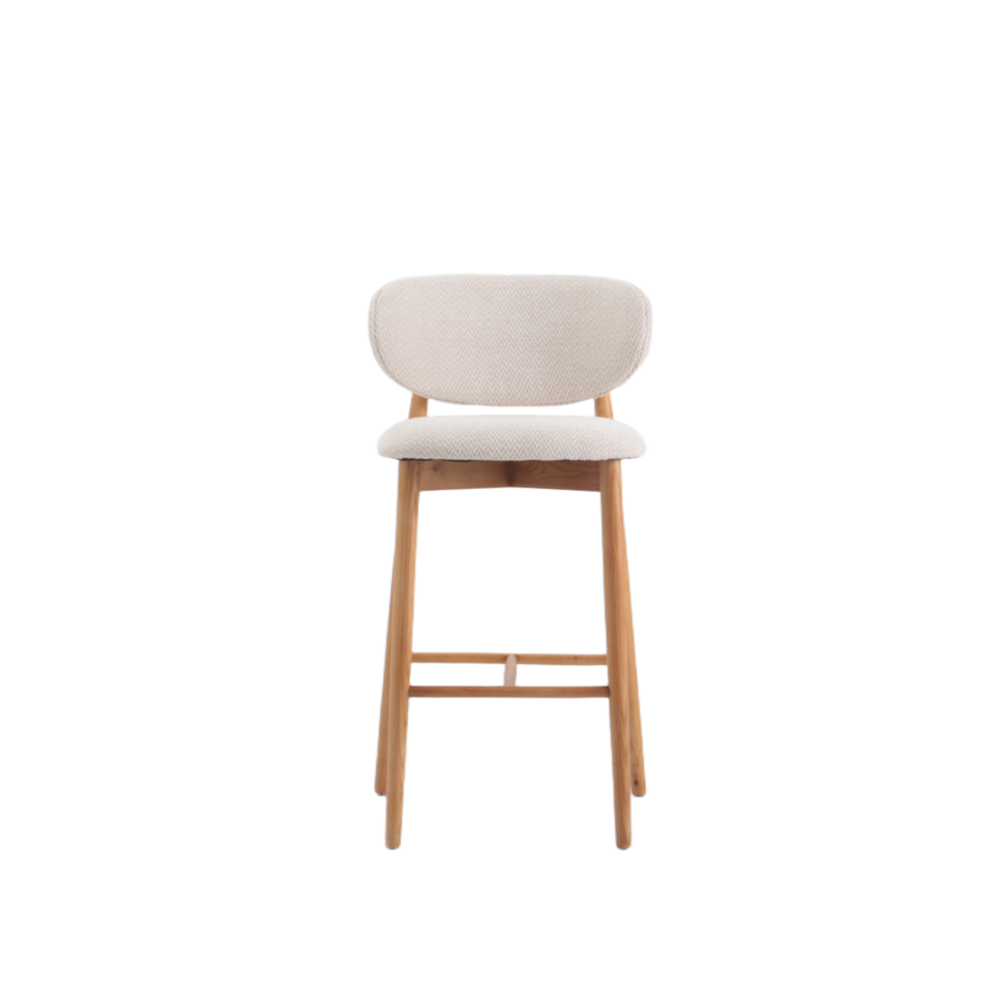 Japandi Barkruk Ella Beige/Eiken