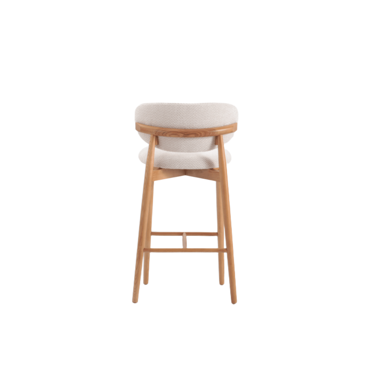 Japandi Barkruk Ella Beige/Eiken