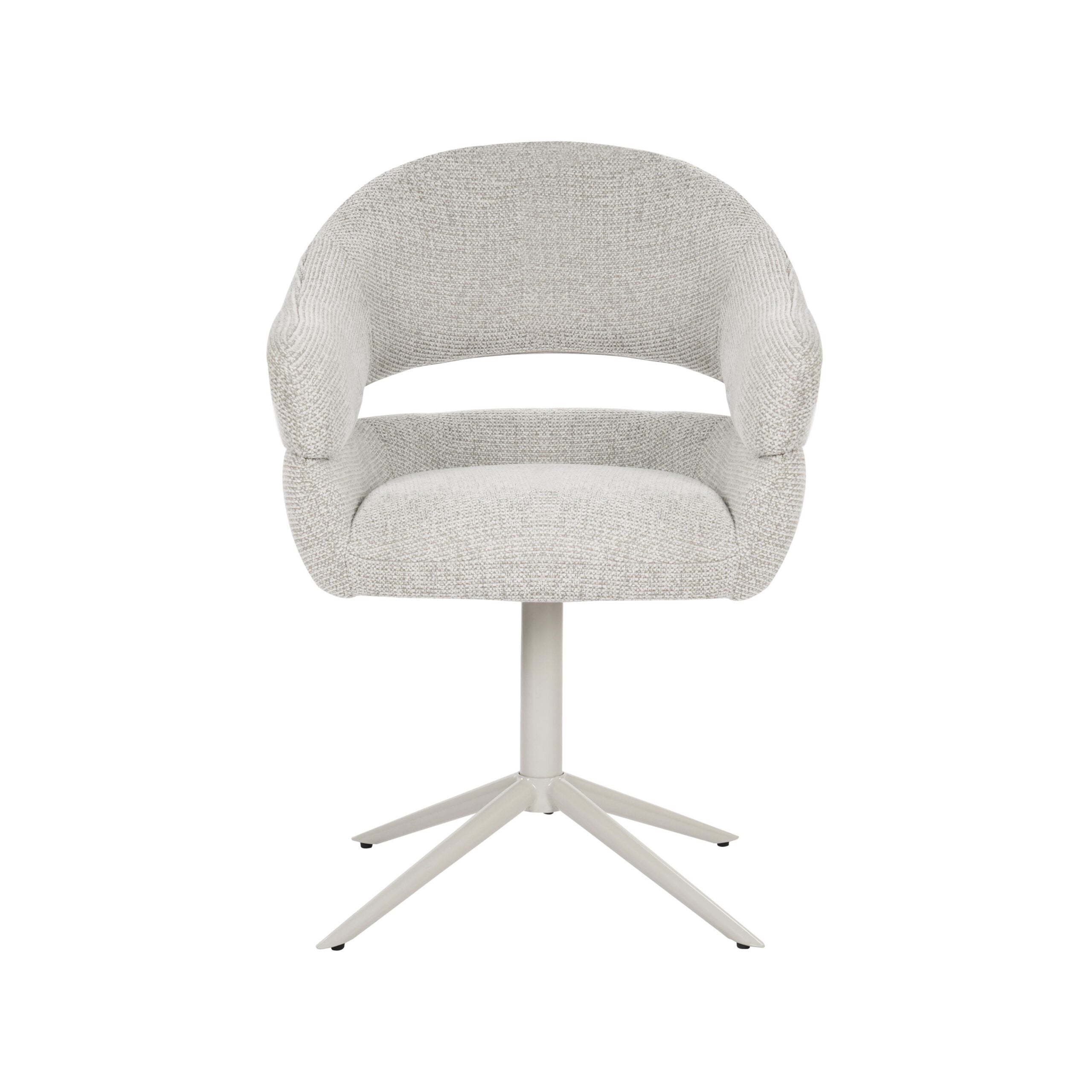 Draaibare eetkamerstoel Lily Beige - Industrieelinhuis.nl