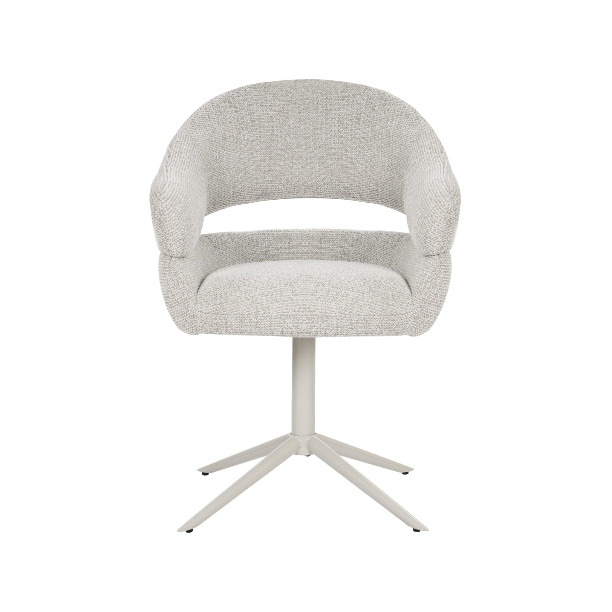 Draaibare eetkamerstoel Lily Beige - Industrieelinhuis.nl