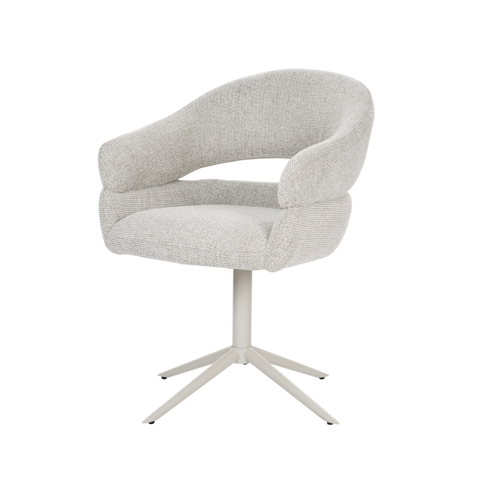 Draaibare eetkamerstoel Lily Beige - Industrieelinhuis.nl