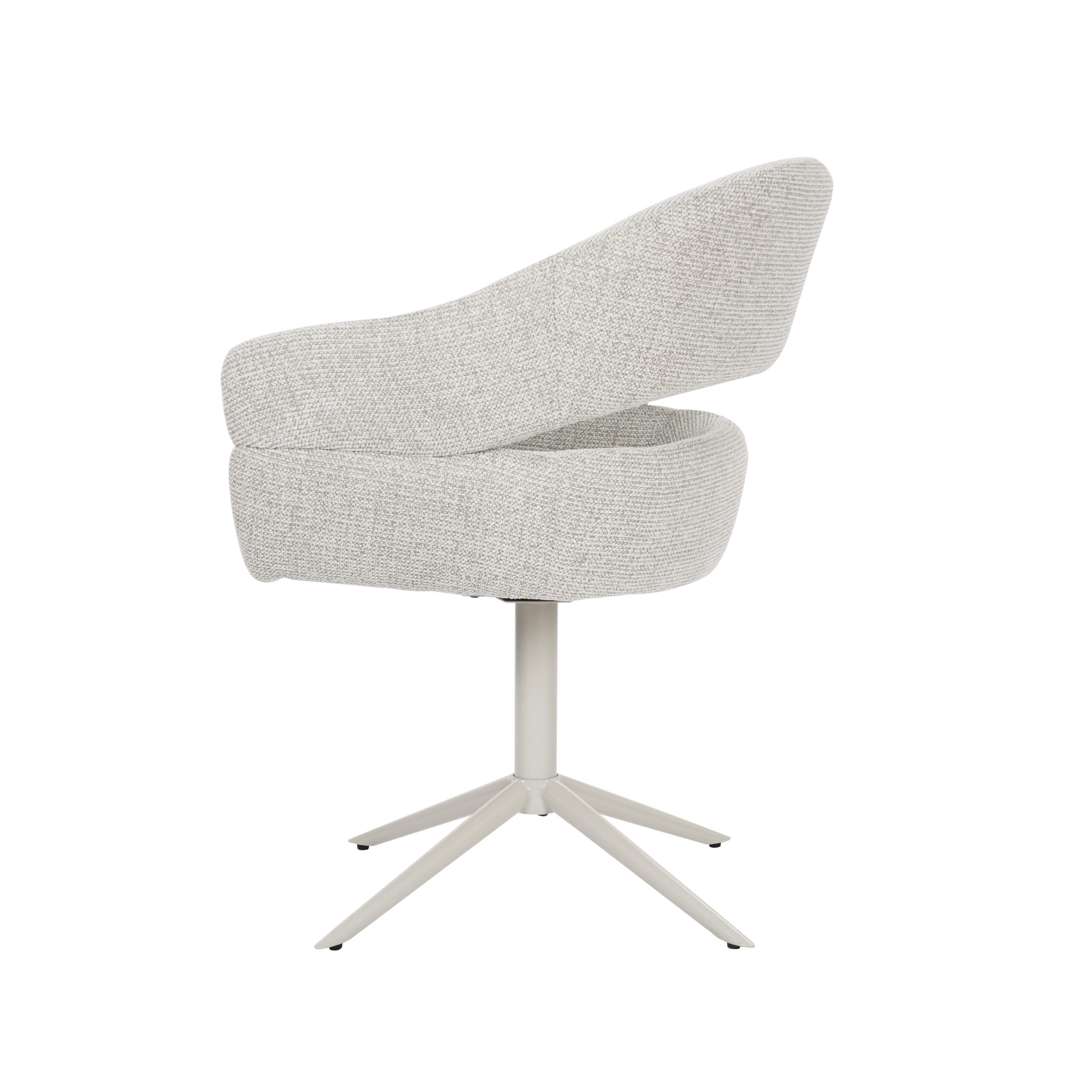 Draaibare eetkamerstoel Lily Beige - Industrieelinhuis.nl