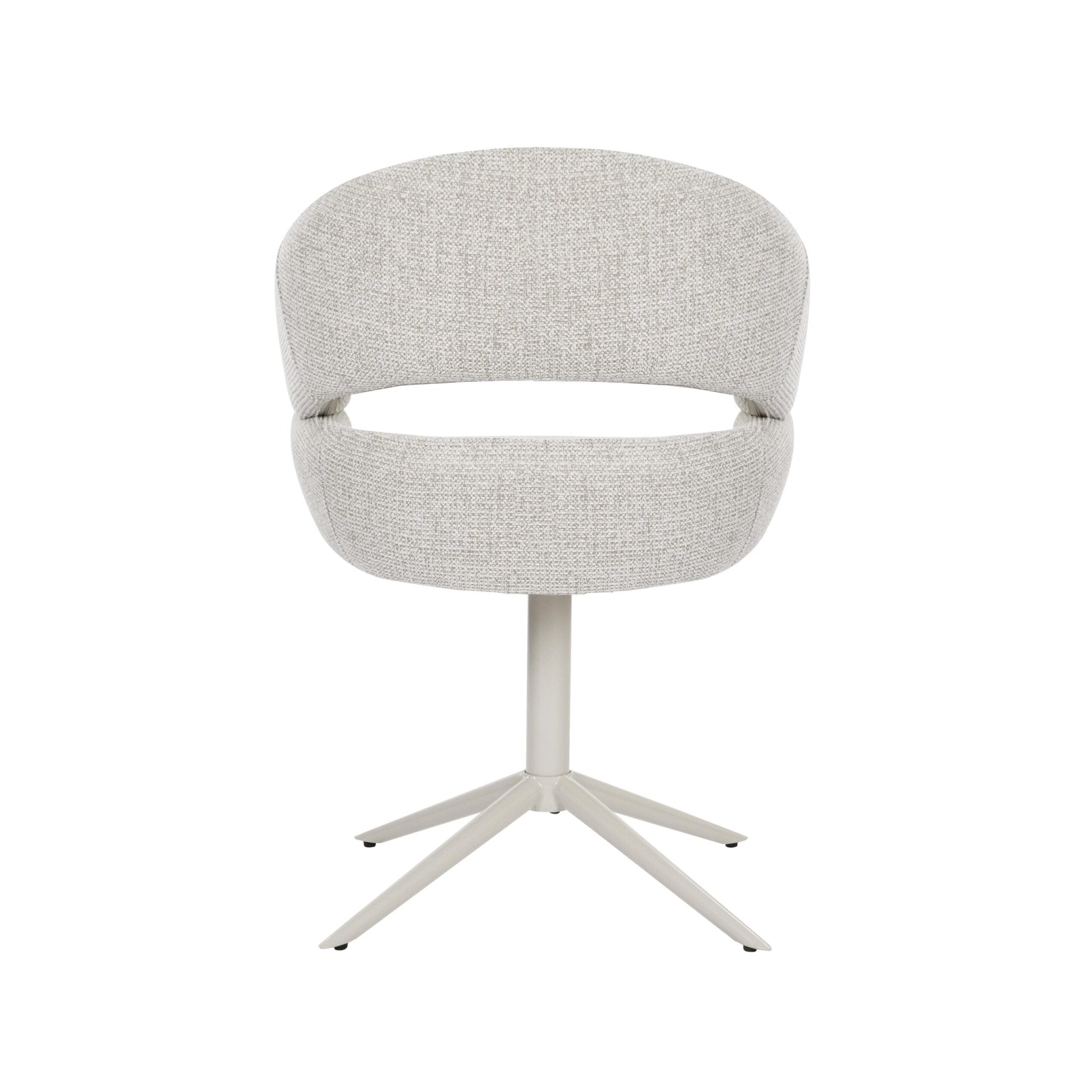 Draaibare eetkamerstoel Lily Beige - Industrieelinhuis.nl