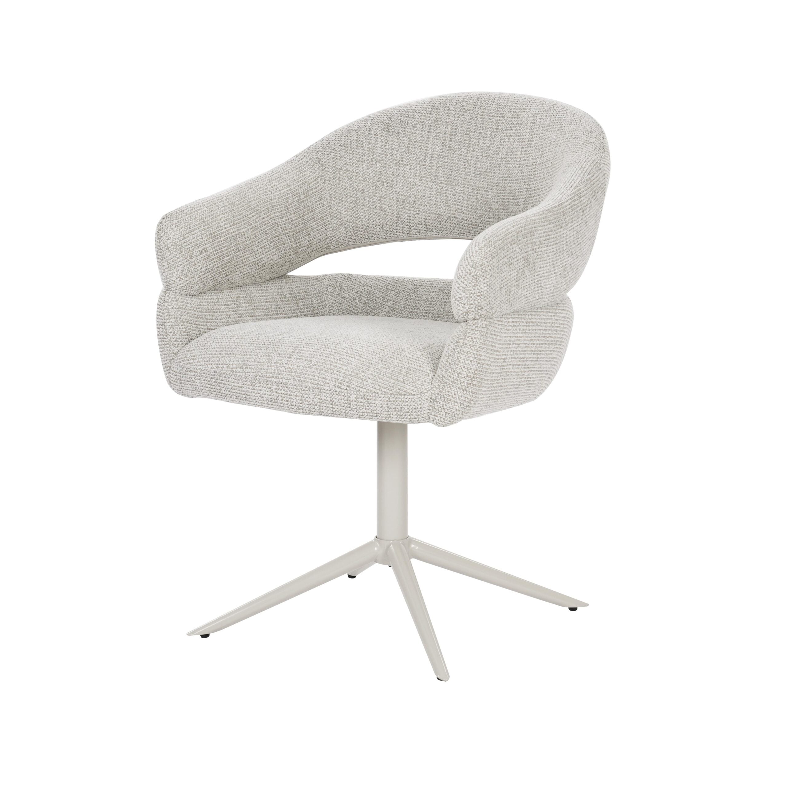 Draaibare eetkamerstoel Lily Beige - Industrieelinhuis.nl